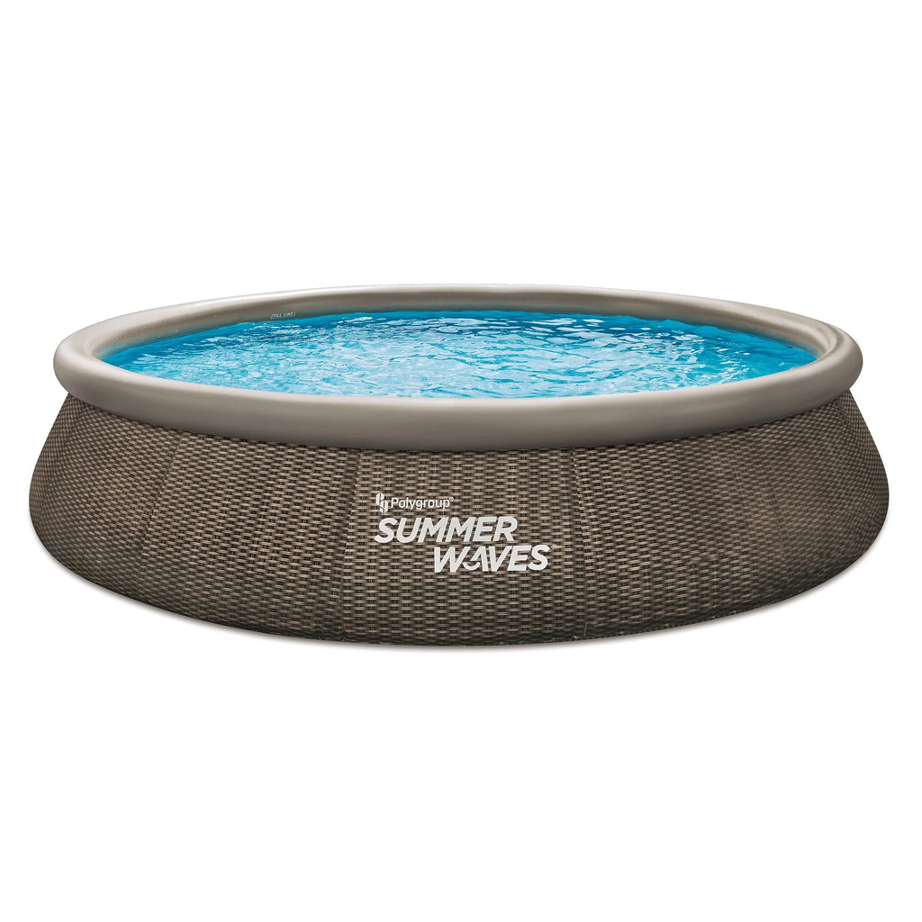 15 ft Dark Double Rattan Round Pool M856