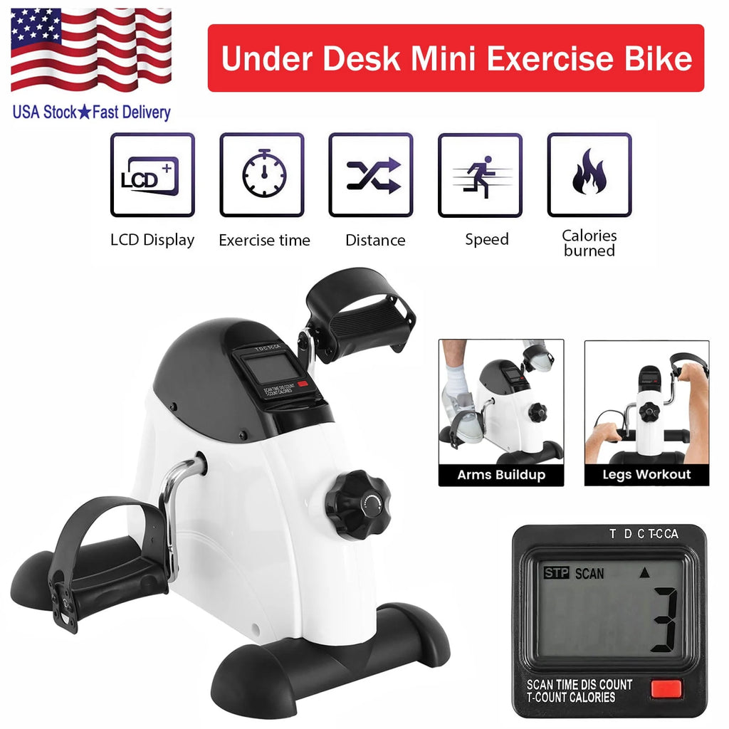 Under Desk Exercise Bike with LCD Screen X627515