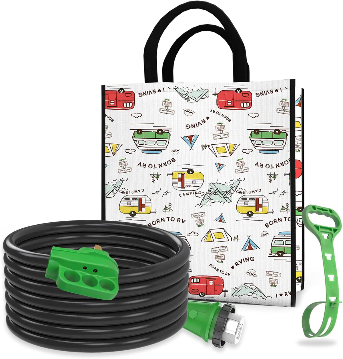 50A 25FT Detachable Power Cord with Storage Bag D882308