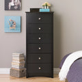 Black 6 Drawer Wooden Dresser T957224