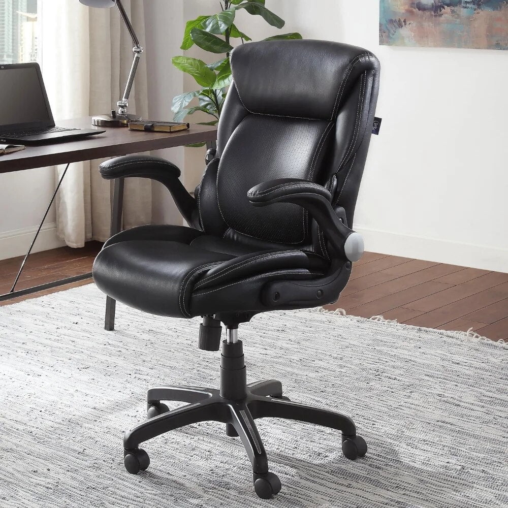 Black Bonded Leather Office Chair J881360
