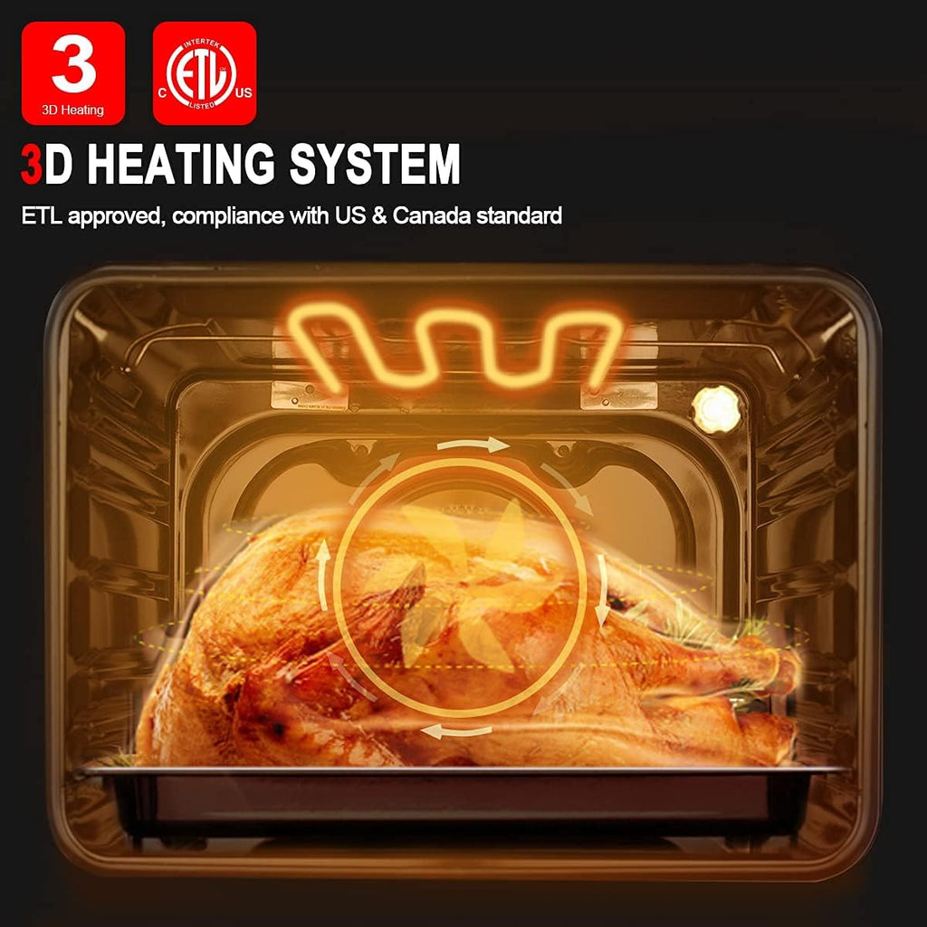 24 Inch 240V 2800W 2.3 Cu.ft 9 Cooking Functions Convection Single Wall Oven W240