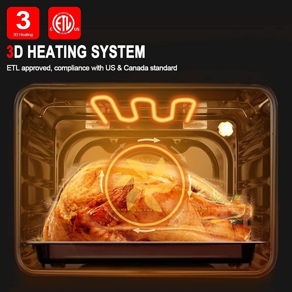 24 Inch 240V 2800W 2.3 Cu.ft 9 Cooking Functions Convection Single Wall Oven W240