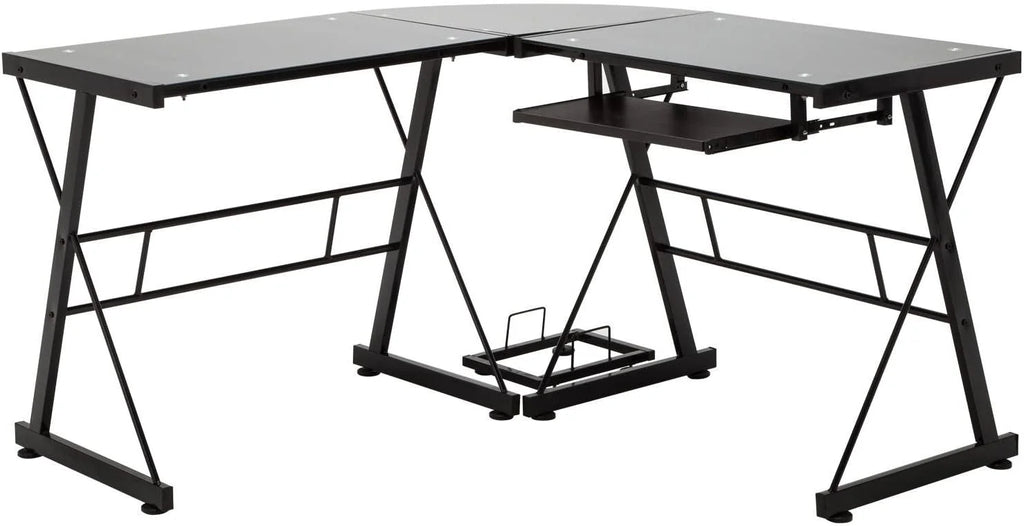 Black L-Shape Corner Desk L476765