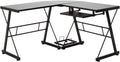 Black L-Shape Corner Desk L476765