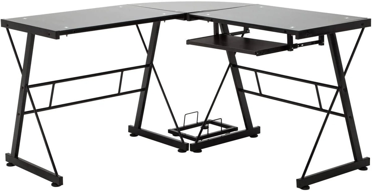 Black L-Shape Corner Desk L476765
