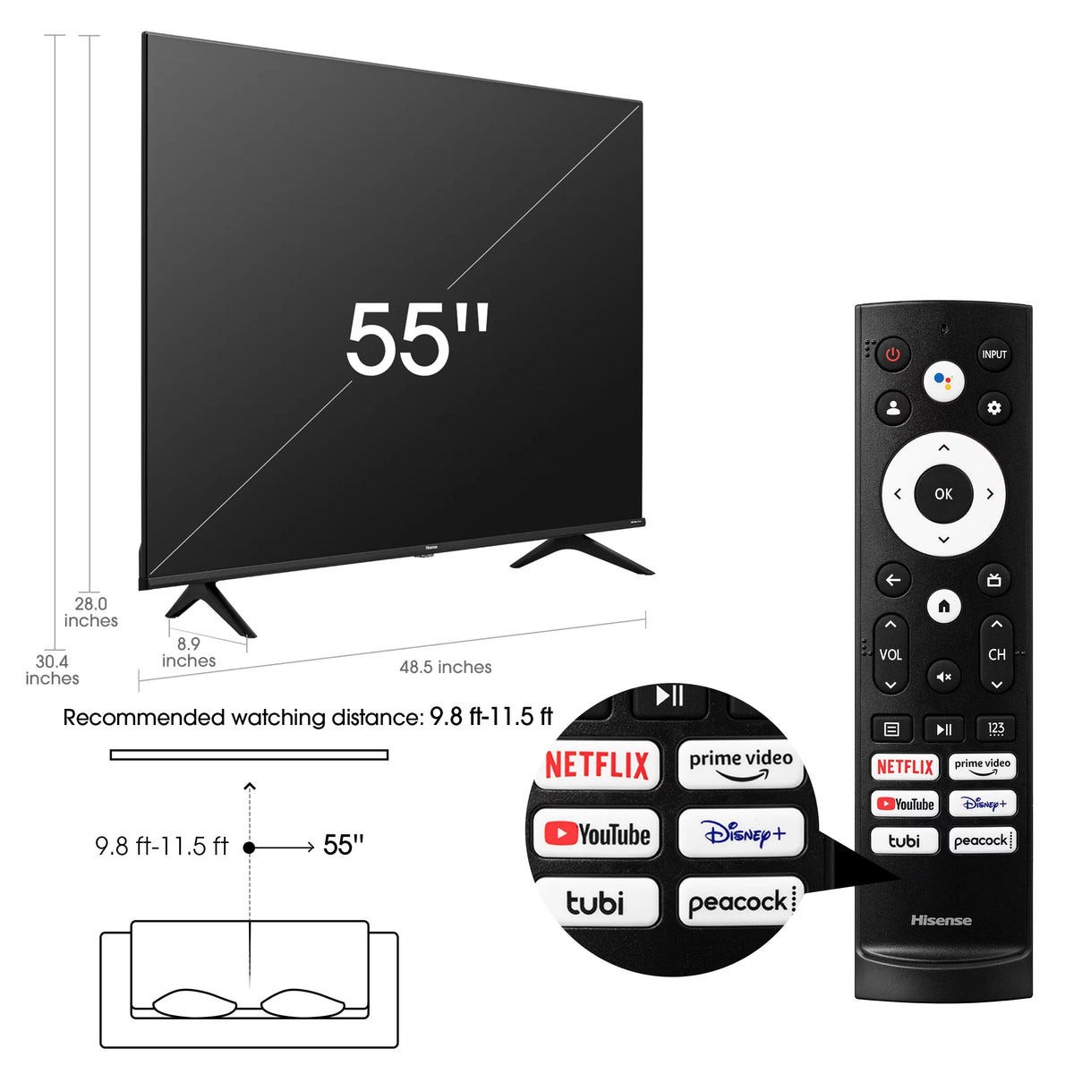 55-Inch 4K UHD Google Smart TV M965