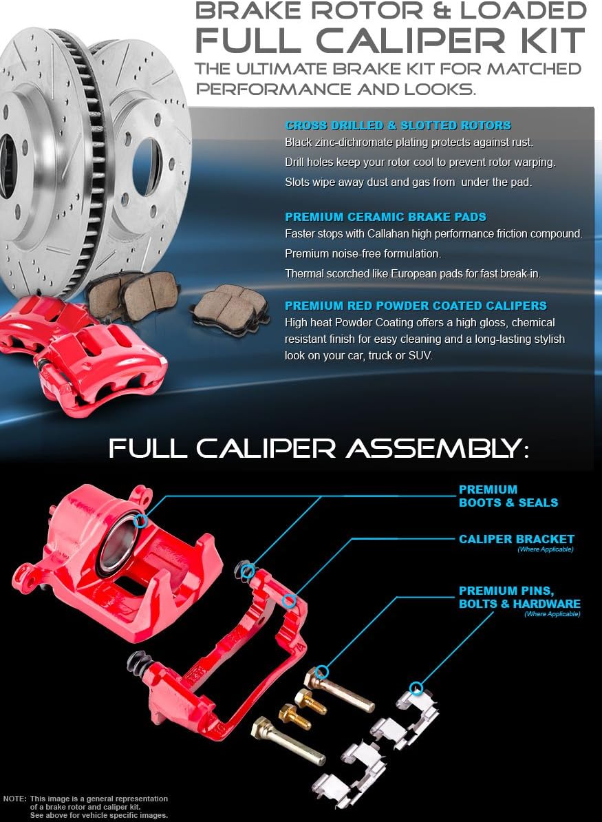 301 mm 5 Lug Brake Disc Rotors + Ceramic Brake Pads + Clips B53463