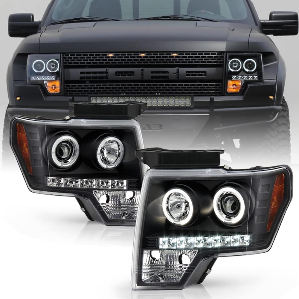 For 2009-2014 Ford F150 LED Projector Headlights, Driver & Passenger Side S5939
