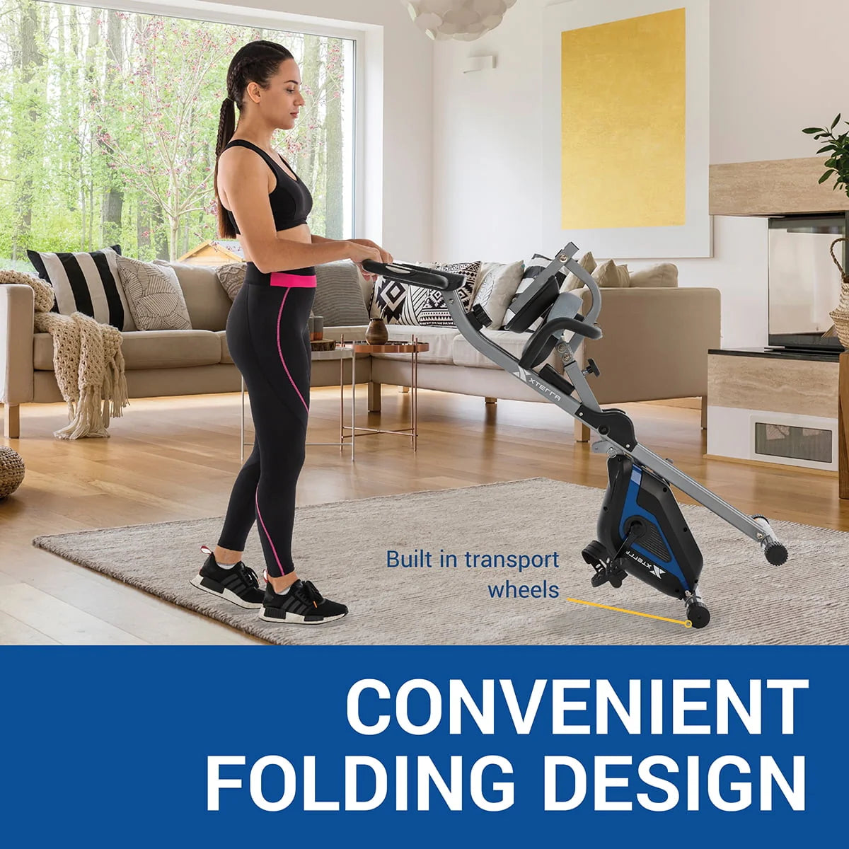 Compact Upright Folding Bike with Magnetic Resistance A520