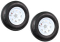 2-Pack Radial Trailer Tire On Rim ST205/75R14 LRD 14 5 Lug White O2146
