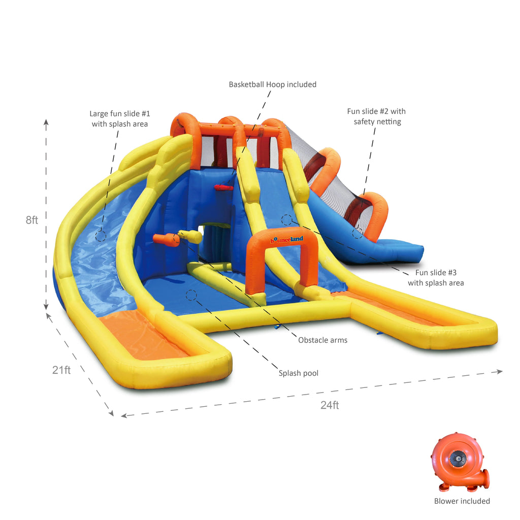 Triple Water Slides and Pool Water Park E606
