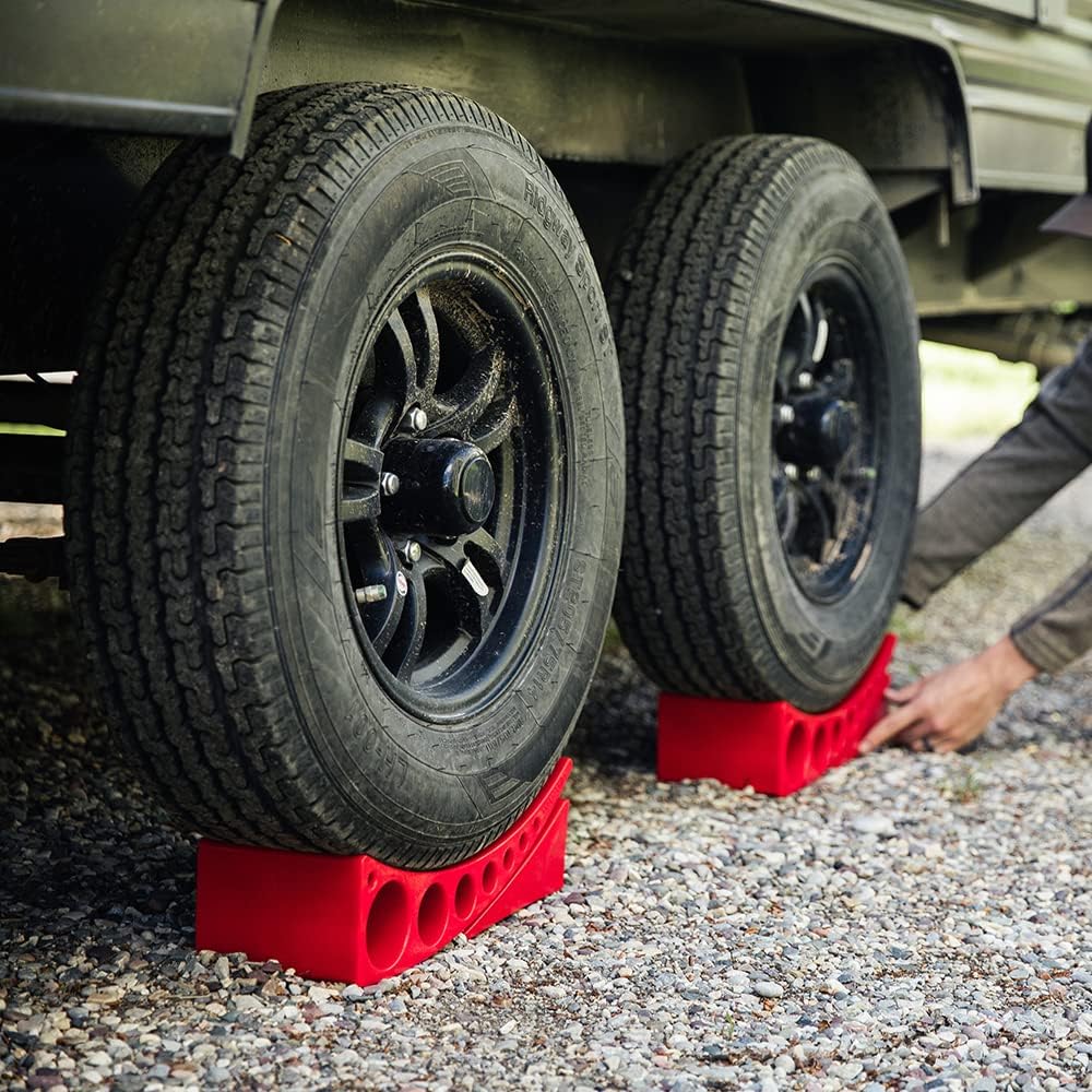 2-Pack Camper Leveler Blocks with Rubber Mats X65277