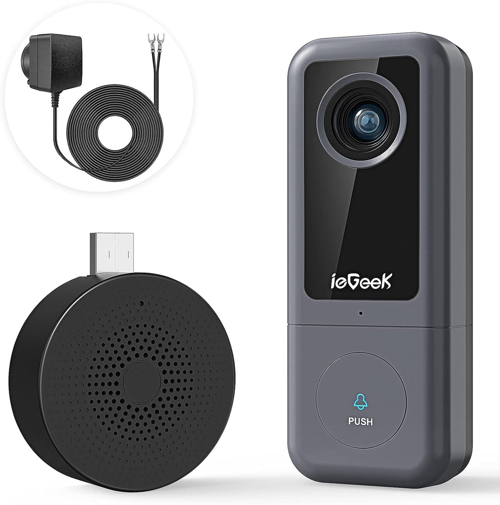 Wired Video Doorbell Camera with Chime, 2K HD, 2-Way Audio, IP54 Waterproof, Pack of 2 M945