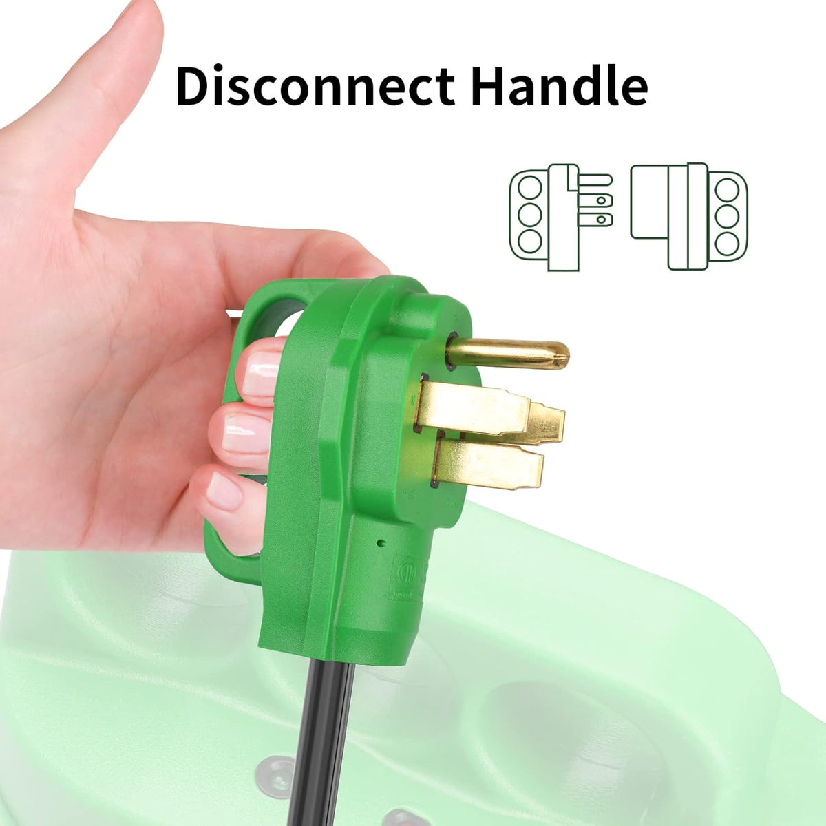 50A 25FT Detachable Power Cord with Storage Bag D882308