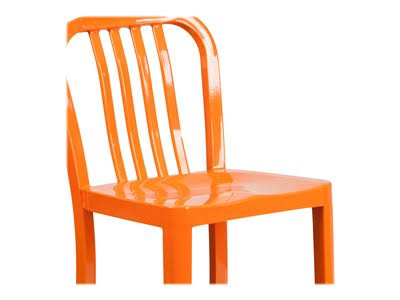 2 Pack 24x22 Orange Metal Counter Height Stool F599754