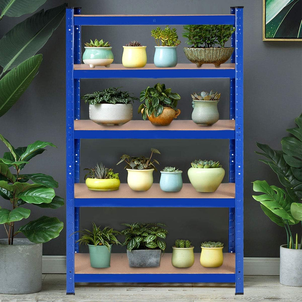 5-Tier Heavy Duty Steel Storage Shelves with Adjustable Shelves T6241