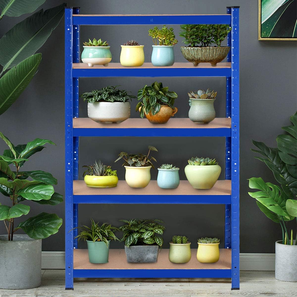5-Tier Heavy Duty Steel Storage Shelves with Adjustable Shelves T6241
