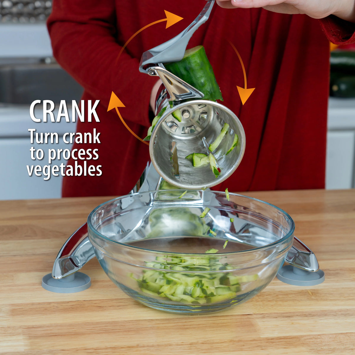 Heavy Duty Vegetable Chopper & Food Processor with Stainless Steel Shredders V739