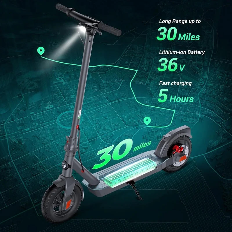 Electric Scooter with 500W Motor, 8.5 Solid Tires, 15 Miles Range B650