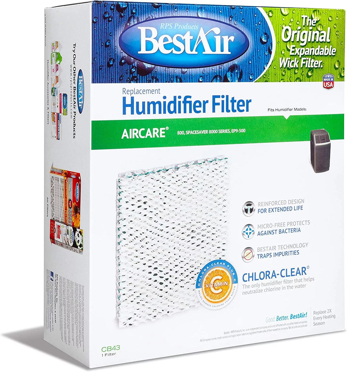 Humidifier Wick Filter Single Pack O965710