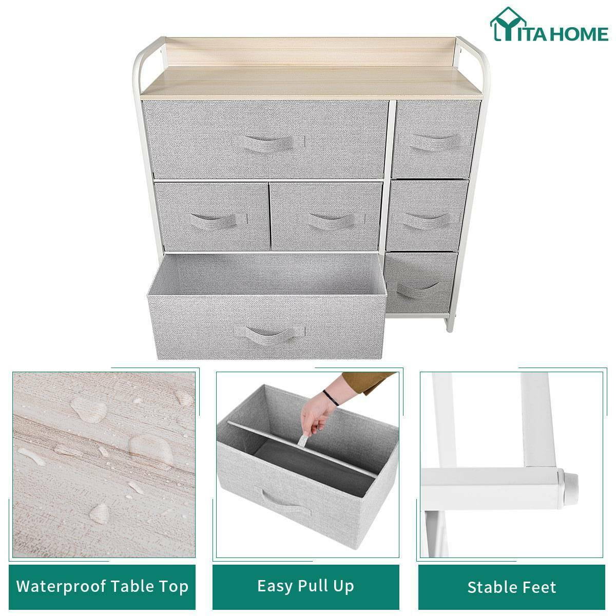 7 Drawer Fabric Storage Dresser E661593