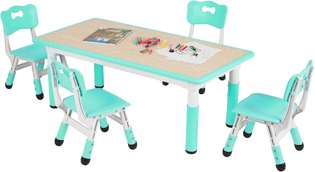 Adjustable Kids Table and Chairs Set, 5 Pieces V573594