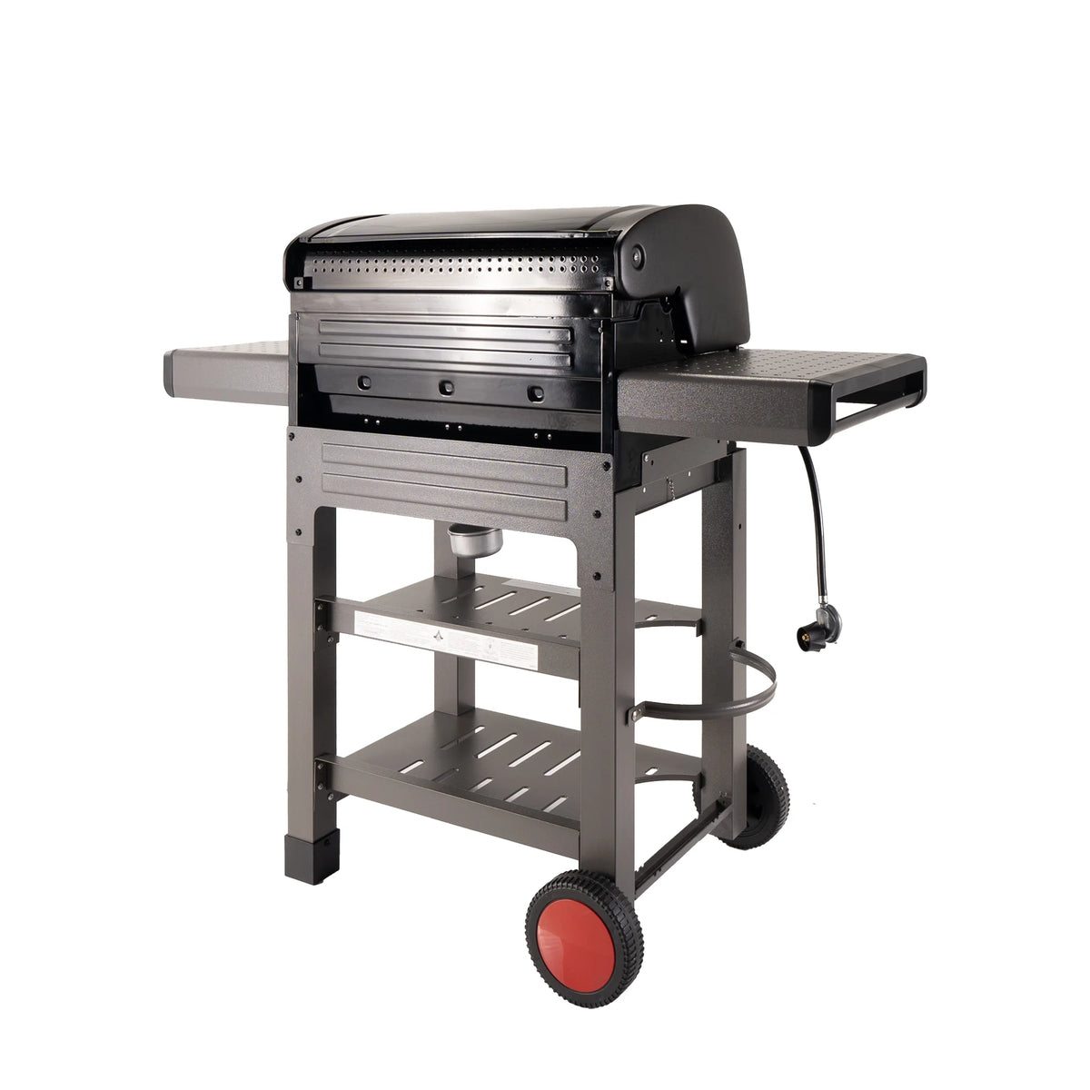 3-Burner Propane Gas BBQ Grill with Side & Storage Shelves 36,000 BTU, Black C1053