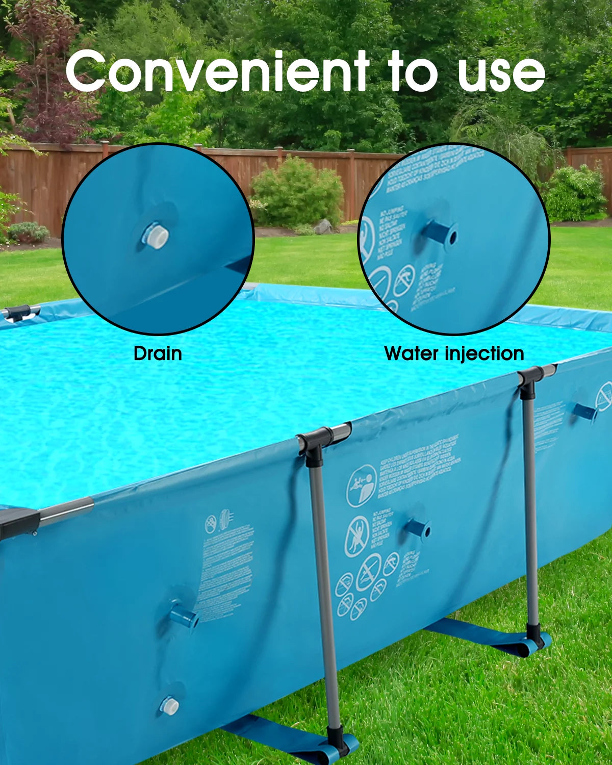 10 ft Above Ground Rectangular Frame Swimming Pool X605