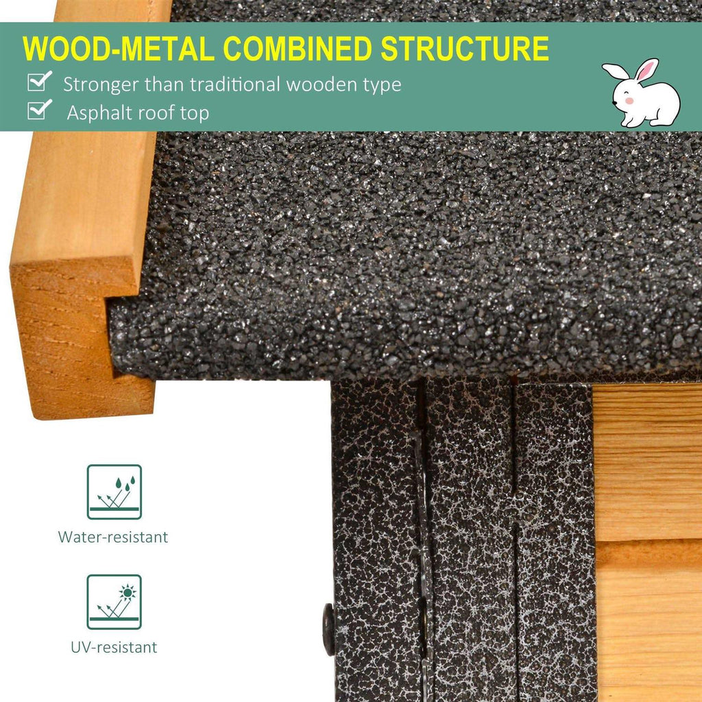 Elevated Wood-metal Pet House with Slide-Out Tray V9923