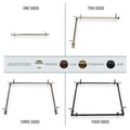 Multi Angle Ceiling Rod Room Divider 48-84 inch Four Sided L82180