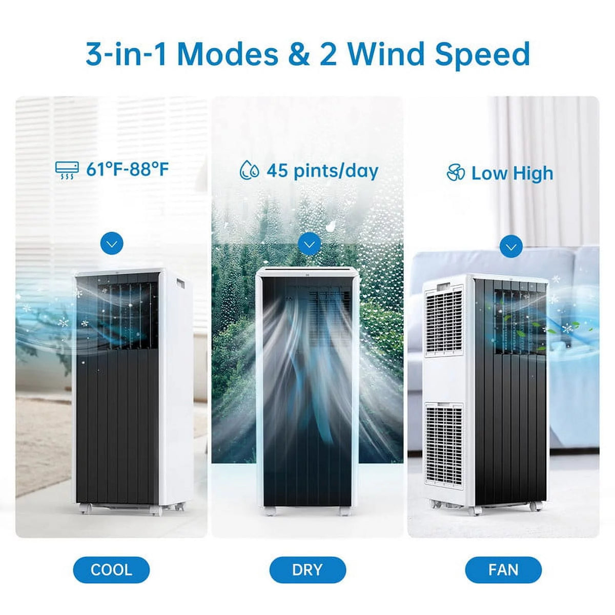 Portable Air Conditioner 5000BTU Black H47096