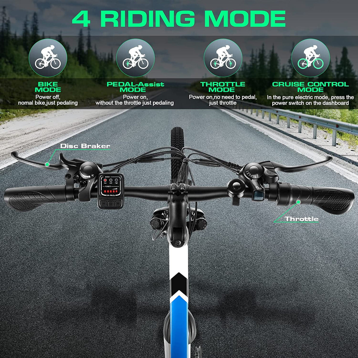 Electric Mountain Bike 500W 21 Speed U57542