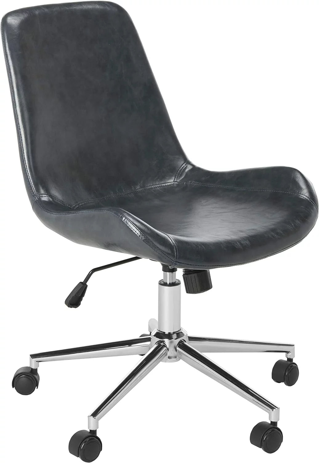 Dark Grey Faux Leather Swivel Adjustable Office Desk Chair N409