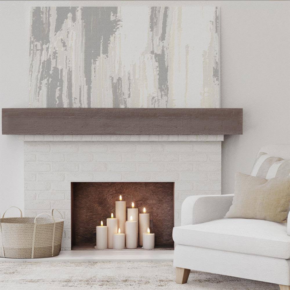 Rough Sawn Faux Wood Fireplace Mantel S92398