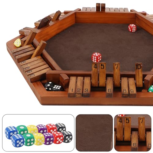 Wooden Shut The Box Dice Game Set L601