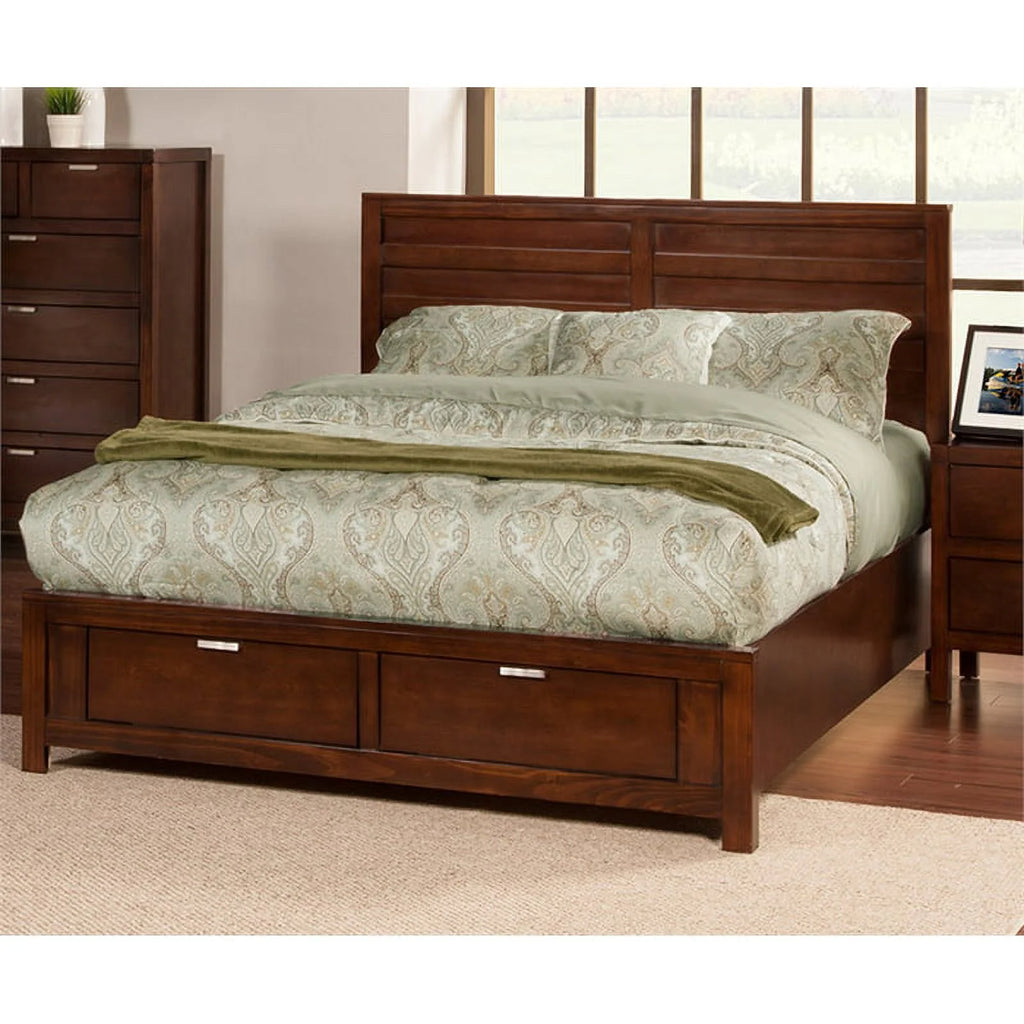 3 Piece Nightstand and California King Storage Bed Set L801