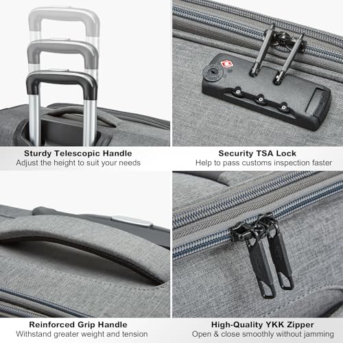 20 Inch Softside Spinner Luggage with TSA Lock H820855