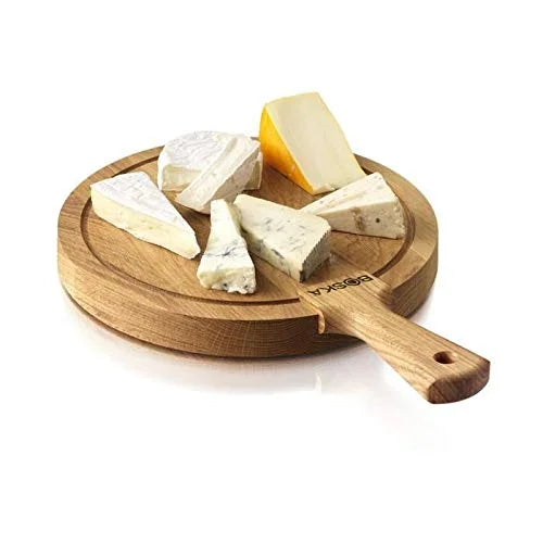 Round Wood Cheese Board with Handle G323037