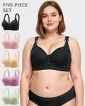 Wireless Push-Up & Jacquard Lace 5-Piece Set G4478