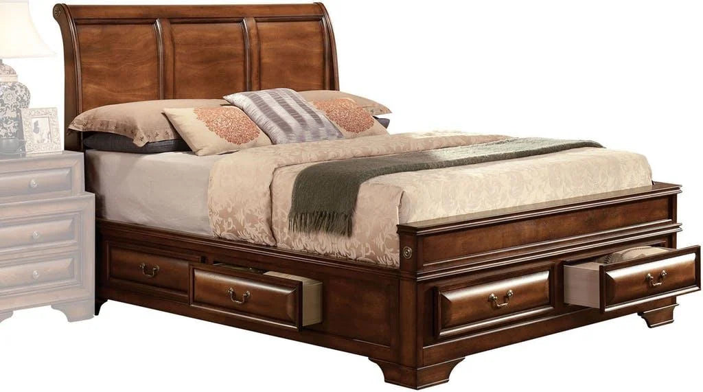 Brown Cherry 3Pcs King Bedroom Set N463291