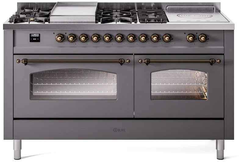 60 Dual Fuel Propane Gas Range Matte Graphite Bronze Trim H1930