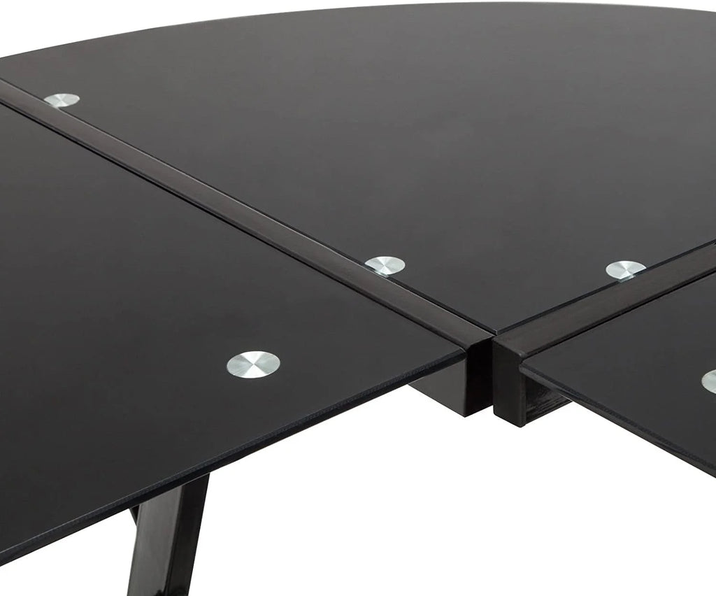 Black L-Shape Corner Desk L476765