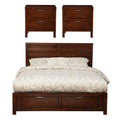 3 Piece Nightstand and California King Storage Bed Set L801