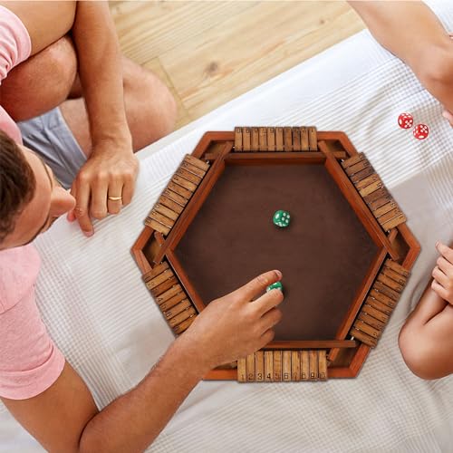 Wooden Shut The Box Dice Game Set L601
