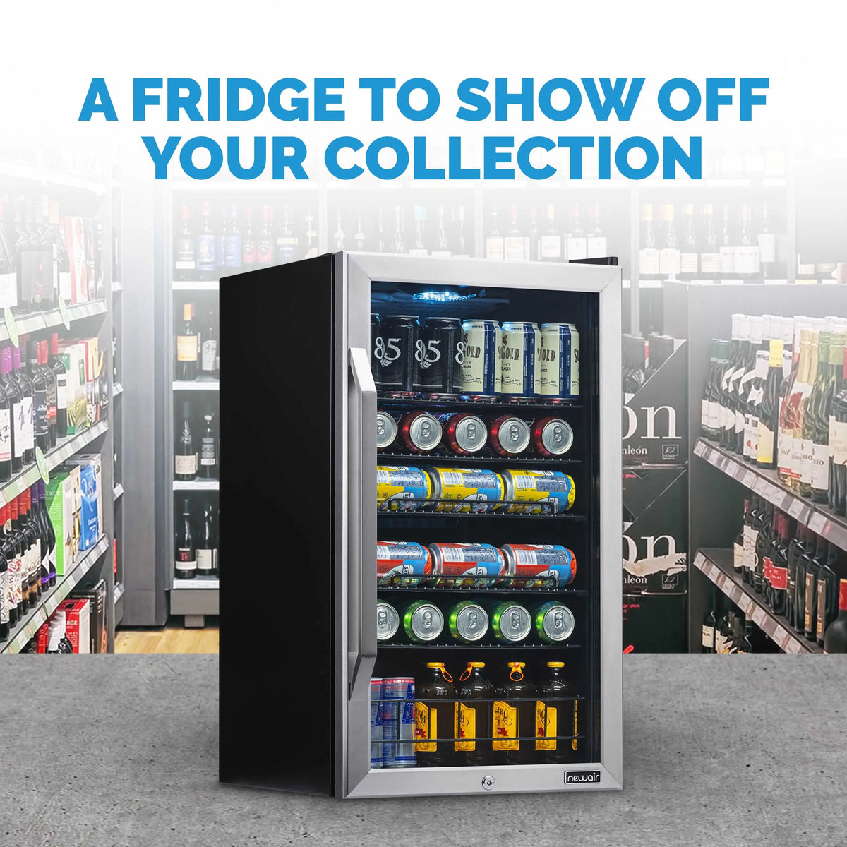 126 Can Stainless Steel Beverage Refrigerator W467