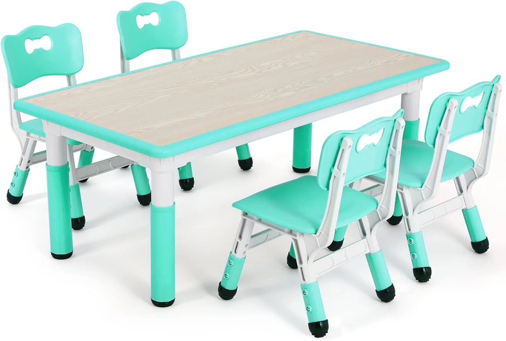 Adjustable Kids Table and Chairs Set, 5 Pieces V573594