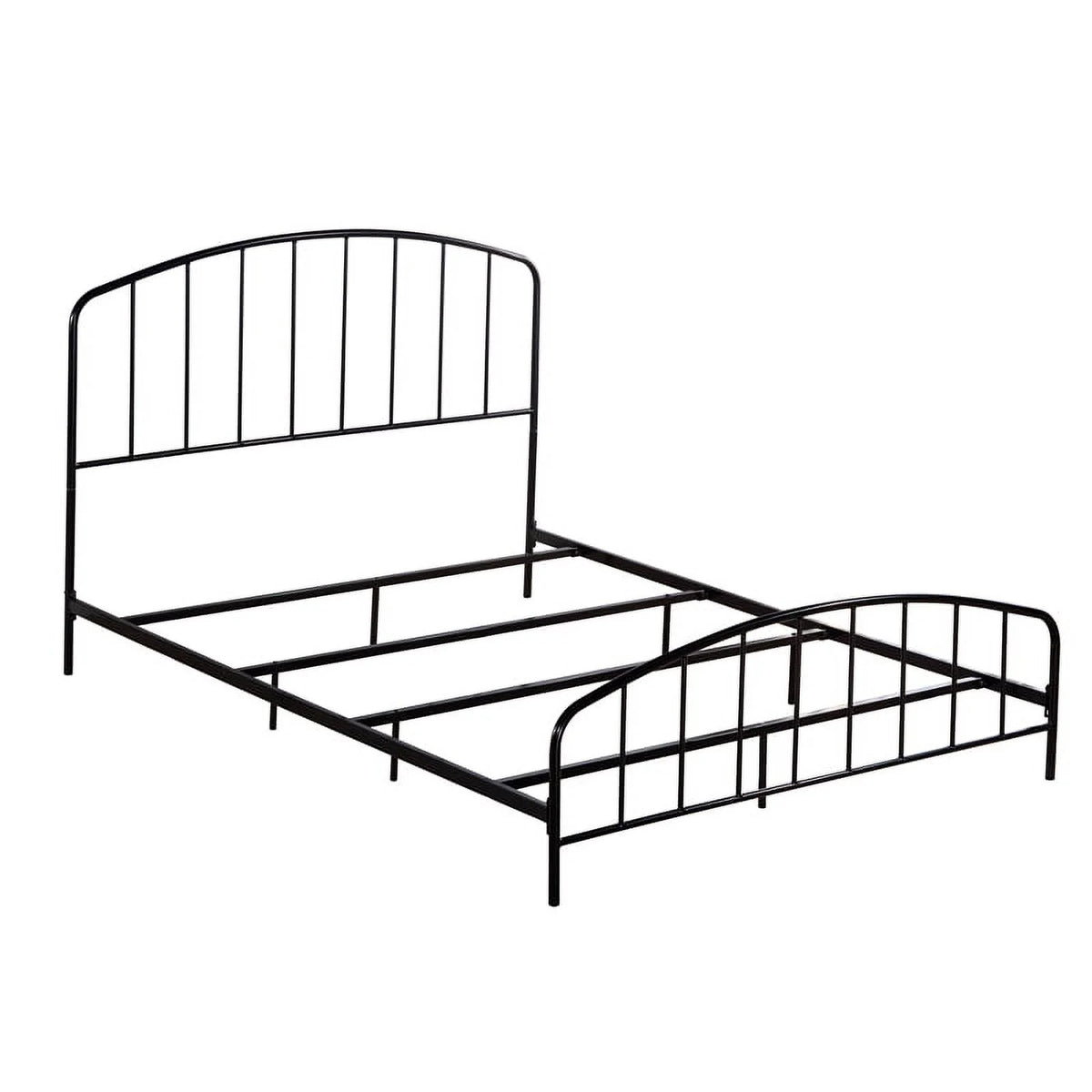 Queen Metal Bed with Arched Spindle Design Black F134561