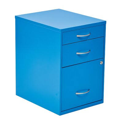 3 Drawer Vertical Filing Cabinet Blue L29779