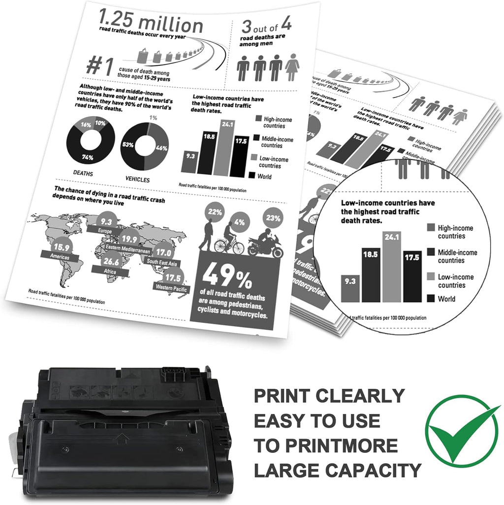 Black Compatible 45A Toner Cartridge Replacement Y461